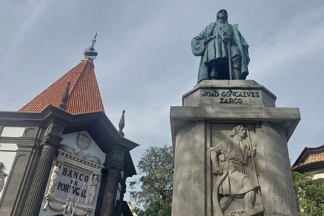 A Self-Guided Walk Through Funchal’s Historic Heart With a Local - A wave-patterned square and the church of St. John the Evangelist