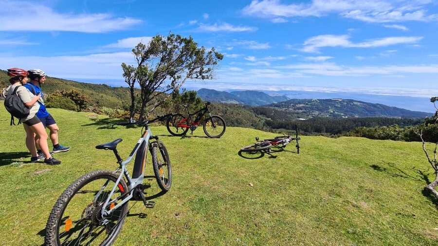 Camacha: Levada Trail e-Bike Guided Tour - Along the levada, with bridges and forest scents