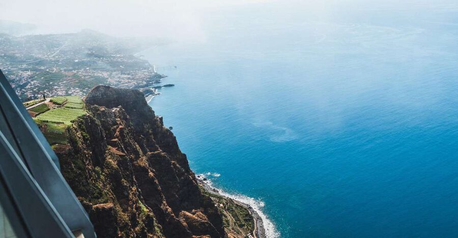 Câmara de Lobos/Sky Walk (Cabo Girão) : Private Tuk Tuk Tour - Looking down from the Cabo Girão Sky Walk