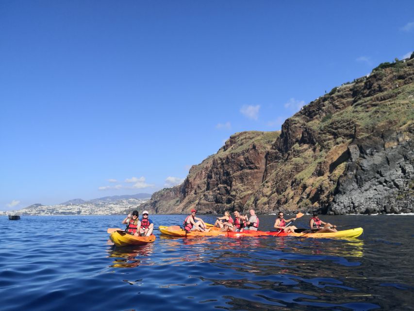 Caniço, Madeira: Marine Reserve Kayak & Snorkelling Tour - Kayaking below Caniço’s cliffs