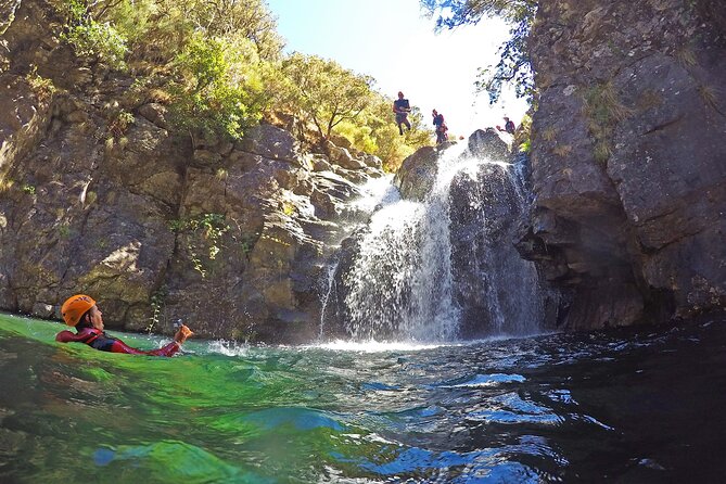 Canyoning Experience Level I Beginners in Ribeira das Cales - The 850-meter route and its 120-meter descent