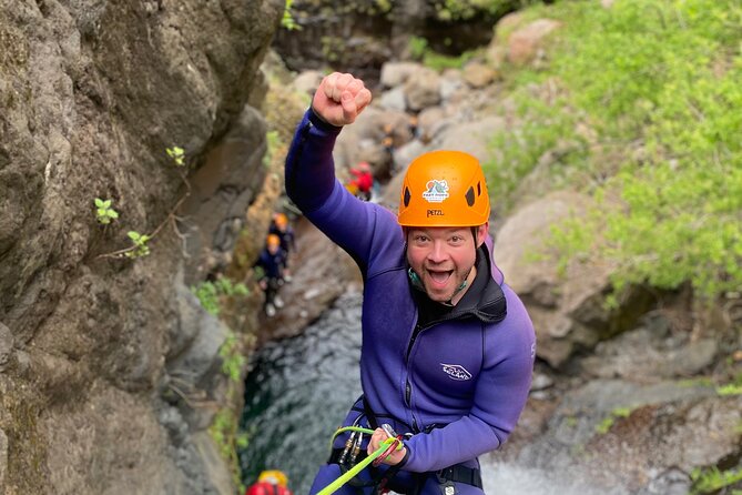 Canyoning in Madeira - Level 2 - Rappels, jumps, and slides with room to learn