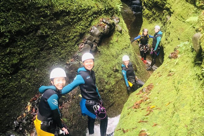 Canyoning Madeira Island - Level Two - Getting ready in the supplied canyoning gear