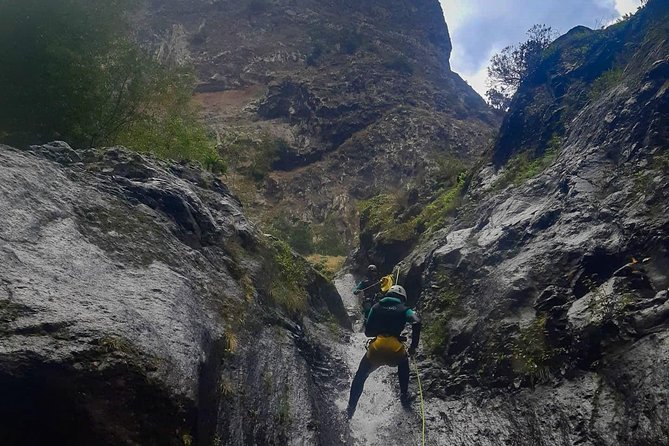 Canyoning Madeira Island - Level Two - Rappelling down Madeira waterfalls