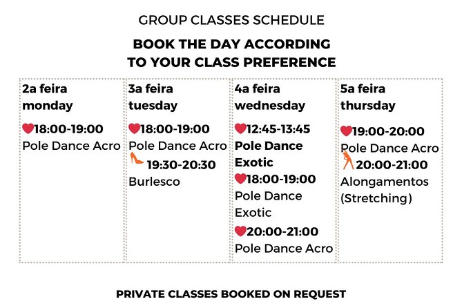 Dance Class (choose 1: Pole Dance, Burlesque or Aerial Silk/Hoop) - Burlesque offers a gentler route into performance