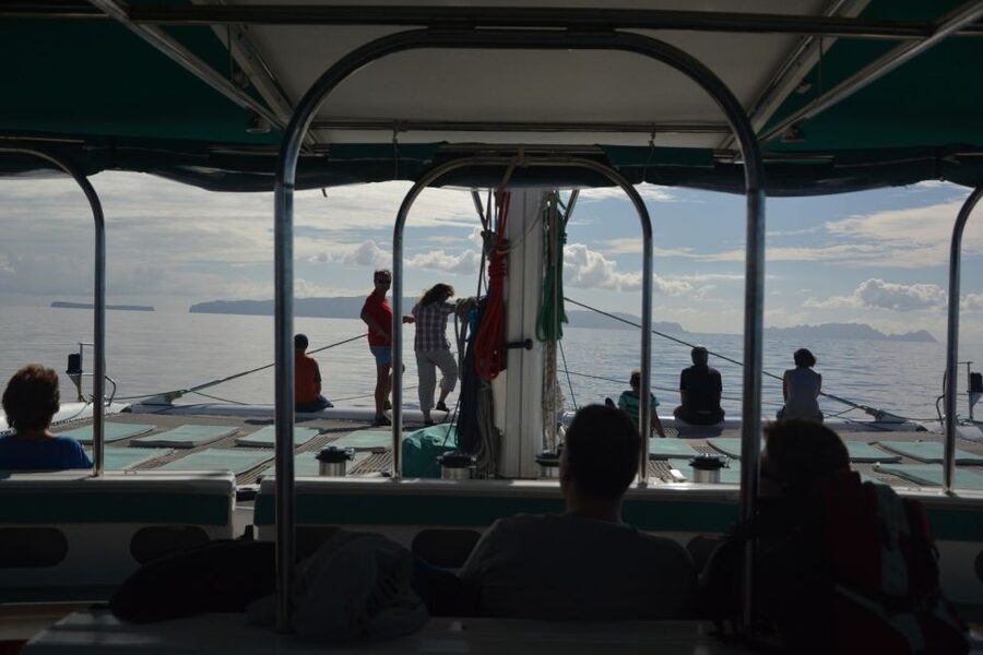 Desertas Islands Full-Day Catamaran Trip from Funchal - Arriving at Deserta Grande by tender