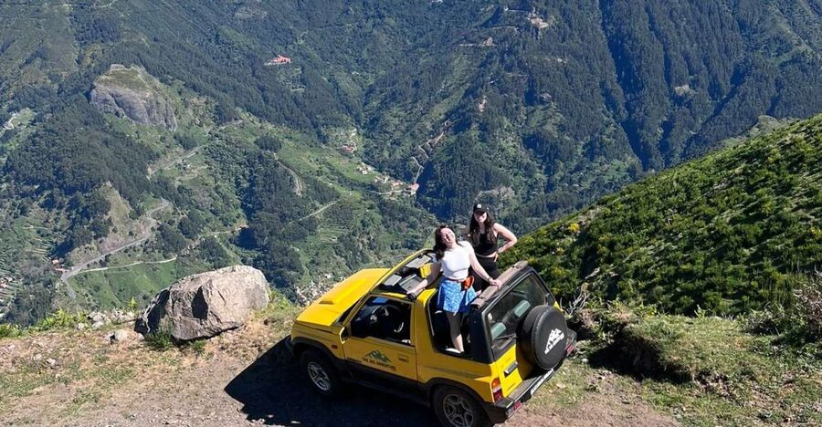 From Funchal: Guided Tour of Madeira Mountains in a Jeep - Looking down from Cabo Girão’s glass platform