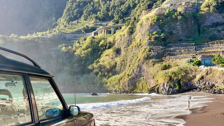 From Funchal:West Madeira Open-roof 4x4 Day Tour with Pickup - Ribeira da Janela shows a quieter side of the coast