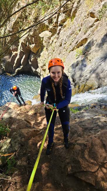 Level 2 - Canyoning Adventure - Intermediate | Funchal - Rappelling the 25-meter waterfall