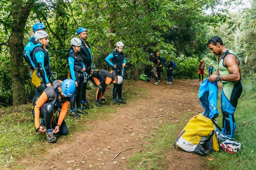 Madeira Canyoning Beginners – Easy & Fun Waterfall Adventure - Walking back through ancient terraces