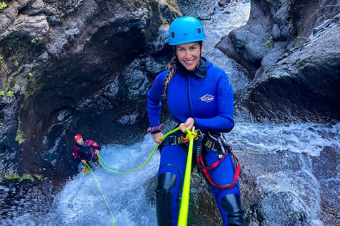 Madeira Canyoning Intermediate - The snack break and taller waterfalls