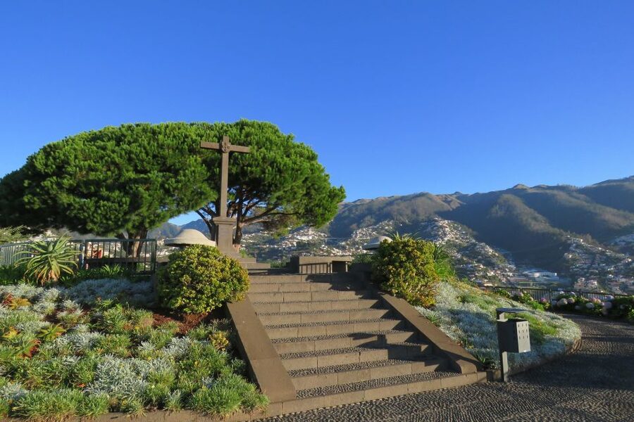 Madeira : Nun's Valleys and Pico Areeiro 4X4 Tour - Pico dos Barcelos gives you Funchal in one frame