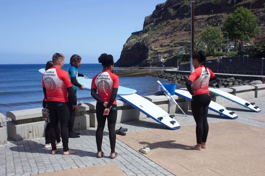 Madeira: Surf Lessons - Learning the pop-up on the beach