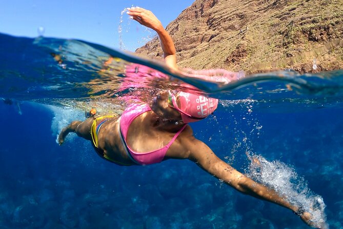 Open-Water Swimming in Madeira - Getting used to the sea before swimming toward Garajau